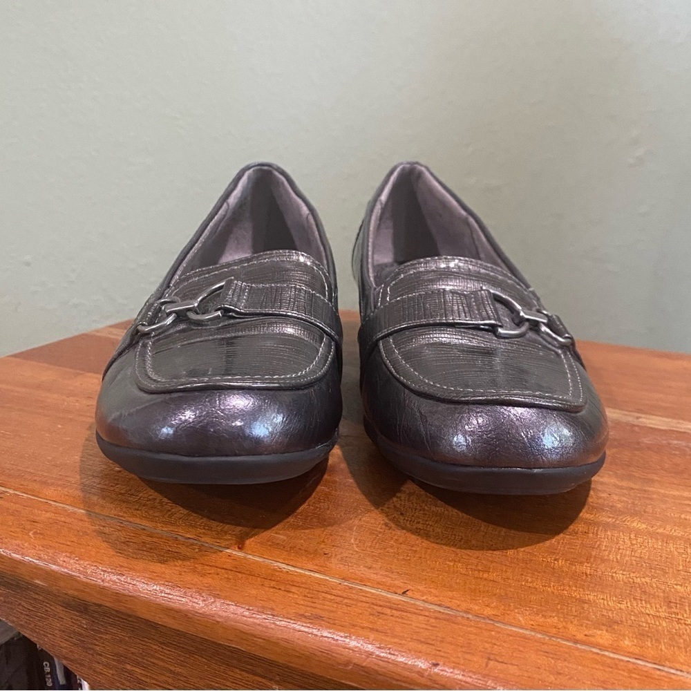Lifestride Soft System Hallard Loafers 8 1/2 Gray Metallic Comfort - Picture 5 of 10